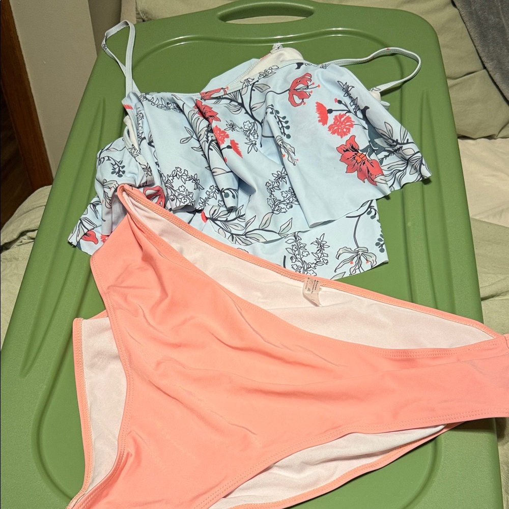 Floral Ruffle Bikini Set